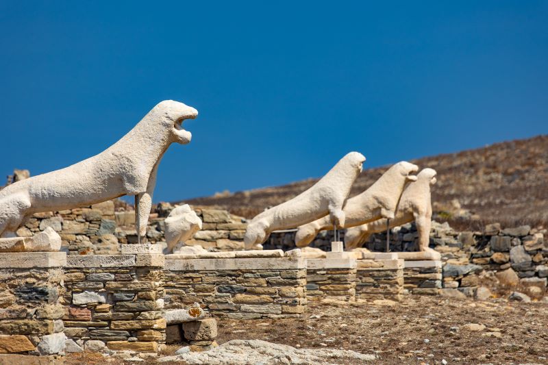 Ruinen einer antiken Stadtlandschaft in Griechenland